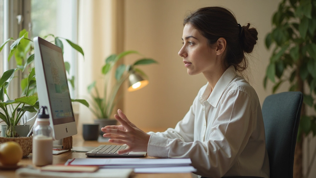 Профессиональное рабочее пространство с организованными материалами для здоровой и продуктивной работы